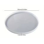 Epoksi Reçine Silikon Kalıp Mega Boy Muhtelif Yuvarlak Sehpa Saat Kalıbı 50 Cm Çap X 3 Cm Derinlik