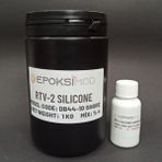 Epoksi Rtv 2 Kalıp Silikonu 1. Sınıf Yumuşak Sıvı Silikon 1 kg 10 Shore Beyaz Renk - Şeffaf