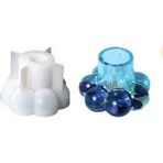 Epoksi Silikon Bubble Misketli Taş Tozu Beton Şamdanlık Mum Tutucu Kalıbı 6 cm - Standart
