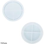 Epoksi Silikon Kalıp Büyük Boy Yuvarlak Köşeli Küllük Kalıbı 19X19 cm - Standart