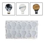 Epoksi Silikon Kalıp Çoklu Kapadokya Balonu Kolye Anahtarlık Küpe Kalıbı 45X30 MM 12 li