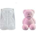 Epoksi Silikon Taş Tozu Beton Mum Kalıbı Büyük Boy Sevimli Ayıcık Kalıbı 7.8X7X6.7 cm - Standart