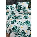 Eponj Home Baskılı Mega King 260X230 cm Monstera Yeşil Doğal Pike