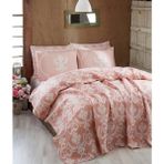 Eponj Home Doğal Pure Pudra Baskılı Çift Kişilik Pike