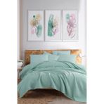 Eponj Home Ecocel Pike Örtü Çift Kişilik 200x230cm Karde Mint Yeşili