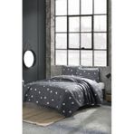 Eponj Home EP-025996 Kapitone Tek Kişilik Üçgen Gri Yatak Örtüsü Seti