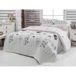 Eponj Home Kapitone Yatak Örtüsü Seti Tek Kişilik 160X220CM - Beyaz - 160 x 220 cm