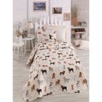 Eponj Home Kapitone Yatak Örtüsü Seti Tek Kişilik Havhav Krem160X220CM - 160 x 220 cm