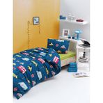 Eponj Home Kolay Ütülenir Nevresim Takımı Tek Kişilik Paula Mavi - 160 x 220 cm
