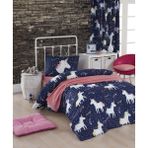 Eponj Home MagicUnicorn Desenli Tek Kişilik Nevresim Takımı 160 x 220 cm Laci Renkli