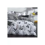 Eponj Home Mature Çift Kişilik Panda Siyah Nevresim Takımı