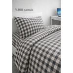 Eponj Home Nevresim Takımı Tek Kişilik Campüs Dama Siyah