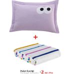Eponj Home Pike Seti Baskılı Tek Kişilik Funny Lila - 160 x 235 cm