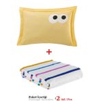 Eponj Home Pike Seti Baskılı Tek Kişilik Funny Sarı - 160 x 235 cm