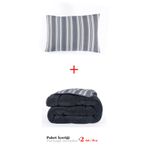 Eponj Home Tek Kişilik Comfort Set Yorganlı 2 Parça Soft Line Antrasit