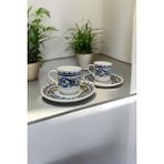 Eporselen Topkapı 2 Kişilik 4 Parça Kahve Fincan Takımı - Renkli - 90 ml