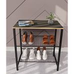 Eportatif Dar Metal Ayakkabılık Vestiyer 3 Katlı Ayakkabılık Füme 1364