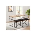 eportatif Masa Takımı Bench Bank Minderli Masa Seti 120x60 Mutfak ve Yemek Masası Çam 1562