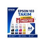 EPSON 103 L3250 Orjinal 4 Renk Mürekkep Kartuş Takımı 65ml