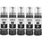 Epson 103 Mürekkep Ecotank L5190/L5290 Uyumlu 3+2 Siyah Muadil Mürekkep - OCP Set - 4 Renk