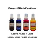 EPSON 664 Uyumlu 4 Renk Yüksek Kaliteli Mürekkep Seti - L3070 / L310 / L320 / L350 / L355 / L360 Uyumlu