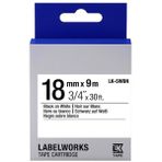 Epson C53S655006 LK-5WBN 18 mm Siyah Beyaz Muadil Standart Etiket Kartuşu