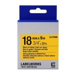 Epson C53S655010 LK-5YBW 18 mm Siyah Sarı Muadil Güçlü Yapışkanlı Etiket Kartuşu