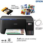 Epson Çok Fonksiyonlu Renkli Tanklı Wi-Fi Yazıcı USB Bağlantı Destekli Baskı Tarama Kopyalama Özellikli Enerji Tasarruflu Heat-Free Teknolojili Yazıcı - Siyah