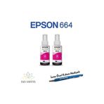 EPSON EcoTank L110 Yazıcı için Epson 6643 Mürekkep Kartuşu (6643 2Li Kırmızı) ve Adınıza Özel Kalem Hediye