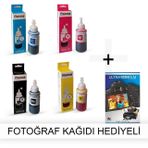 Epson EcoTank L310 için 1 Takım Photoink Mürekkep Uyumlu Fotoğraf Kağıdı