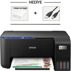Epson Ecotank L3251 + 1 Paket A4 Kağıt + Yazıcı Kablosu - Siyah