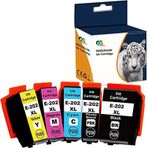 Epson Expression Premium XP-6000 Expression Premium XP-6001 Expression Premium XP-6001 Expression Premium XP-6005 Yazıcılarla uyumlu Teng® Epson 202 XL mürekkep kartuşu (1 Siyah 1 Fotoğraf Noir 1 Mavi 1 Macenta 1 Sarı)