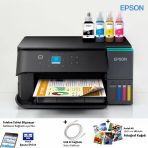 Epson Kablosuz Renkli Tanklı Yazıcı Dubleks Baskı Fotokopi Tarayıcı Özellikli Wi-Fi Direct Destekli Düşük Maliyetli Mürekkep Tankı Teknolojili Renkli Lcd Ek