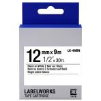 Epson LK-4WBN C53S654021 12 mm Siyah Beyaz Muadil Standart Etiket Kartuşu