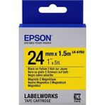 Epson Lk-6Yb2 Mıknatıslı Sarı Üzeri Siyah 24Mm 9Metre Etiket