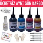 Epson R240 R245 Rx420 4X100ml Muadil Mürekkep Seti Duruınk 4 Renk Kartuş Dolum Mürekkebi