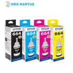 Epson T664 4 Renk L200 Muadil Mürekkep Seti
