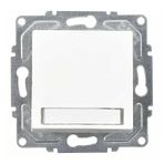 Eqona Radius Neoline Işıklı Etiketli Zil Butonu, 12V (klipsli), Beyaz (Mekanizma + TuşKapak)