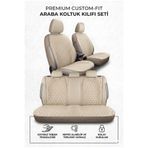 ER-AY OTO TEKSTİL Toyota COROLLA Uyumlu Oto Koltuk Kılıfı Minder Seti - Kaymaz Tabanlı & Terletmez Nefes Alan Kumaş- (ÖN+ARKA FULL SET)