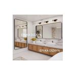 ER-KA DİZAYN Metal Çerçeveli SİYAH AYNA lüks 80*60 cm lavabo ayna duvar dresuar aynası banyo ayna [ÜRÜN LAMADIR]