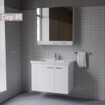 Era Çizgi 80 cm Beyaz Mdf Banyo Dolabı Takımı