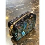 Era Unicus Siyah Nubuk Mini Cüzdan,makyaj Çanta, Fermuarlı Bozuk Para Kadın Cüzdan,kalem Kutusu 10*5*6cm - Siyah - Altın
