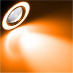 Eraks 89 mm Orange Yellow Mercekli Angel LED Halkalı Sis Far Metal Gövde