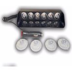 Eraks Araç Içi Vantuzlu Çakar Lamba Kırmızı - Mavi Renk 6 Led 12V