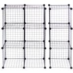 Eramaix DIY 12 tel Cube rafların GRID Organizer elbise dolabı Organizer kitaplık ayakkabı