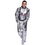 EraSpooky Spaceman Astronot Erkek Uzay Üniforması Kostüm, gümüş, L