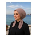 erasra class eşarp bone pamuklu kumaş kayma yapmaz vizon renk