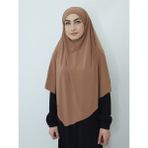 Erasra Class Sufle Hazır Baglamalı Büyük Esarp Hijap Hac Umre Icin Uygundur Sandy Kumas - Camel