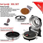 Eratec Elektrikli Pizza Taş Fırını Set PM-27 XXL Komple Set 10-20 lt Siyah-Gri Paslanmaz Çelik (Türkiye Distribütörü) - Siyah - Gri