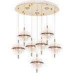 Eray Aydınlatma 8265-6+1 7li Sarkıt Gold LED Avize